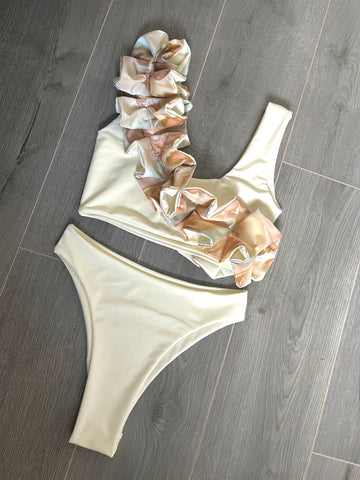 Cream Bikini Set Size 6