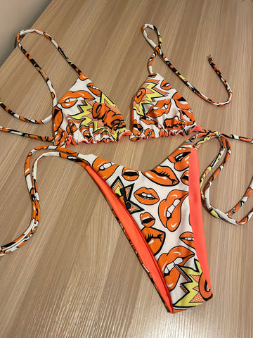 Multi Marble Bikini & Sarong Set – BiQueeni Bikinis
