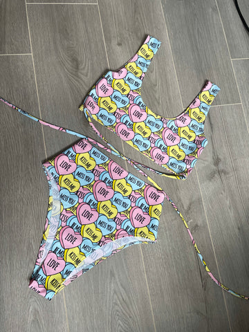 Candy Hearts Bikini Set