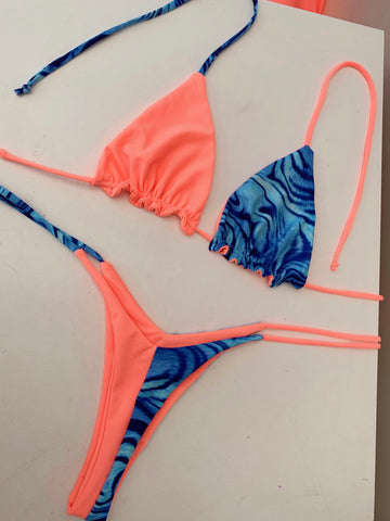 Coral & Tiger Bikini Set