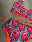Neon Lips Bikini Set
