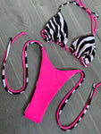 Zebra Pink Bikini Set
