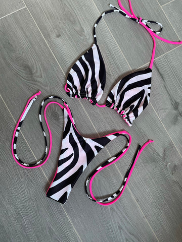 Zebra Pink Bikini Set
